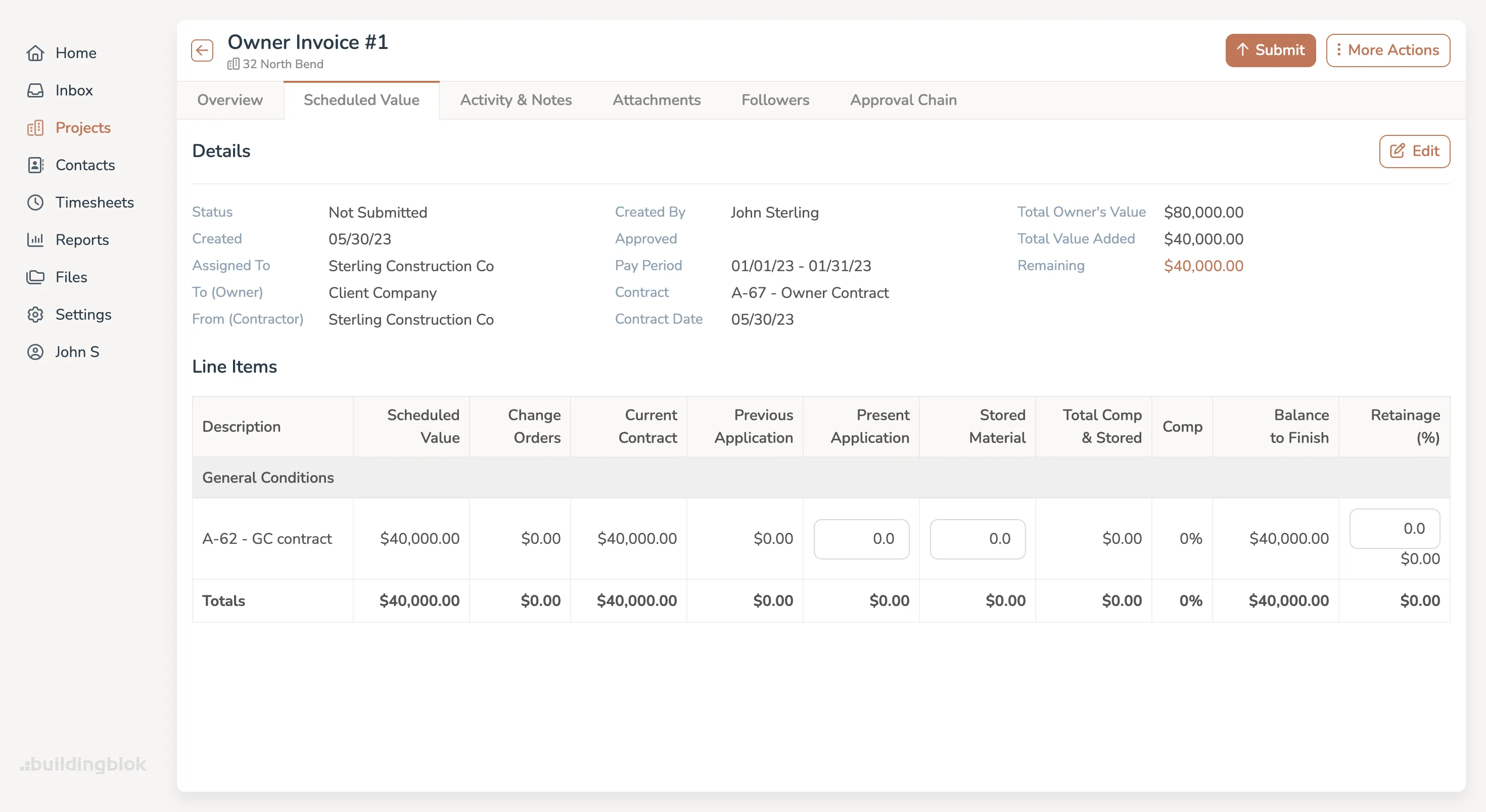 Construction Owner Invoices Software Web