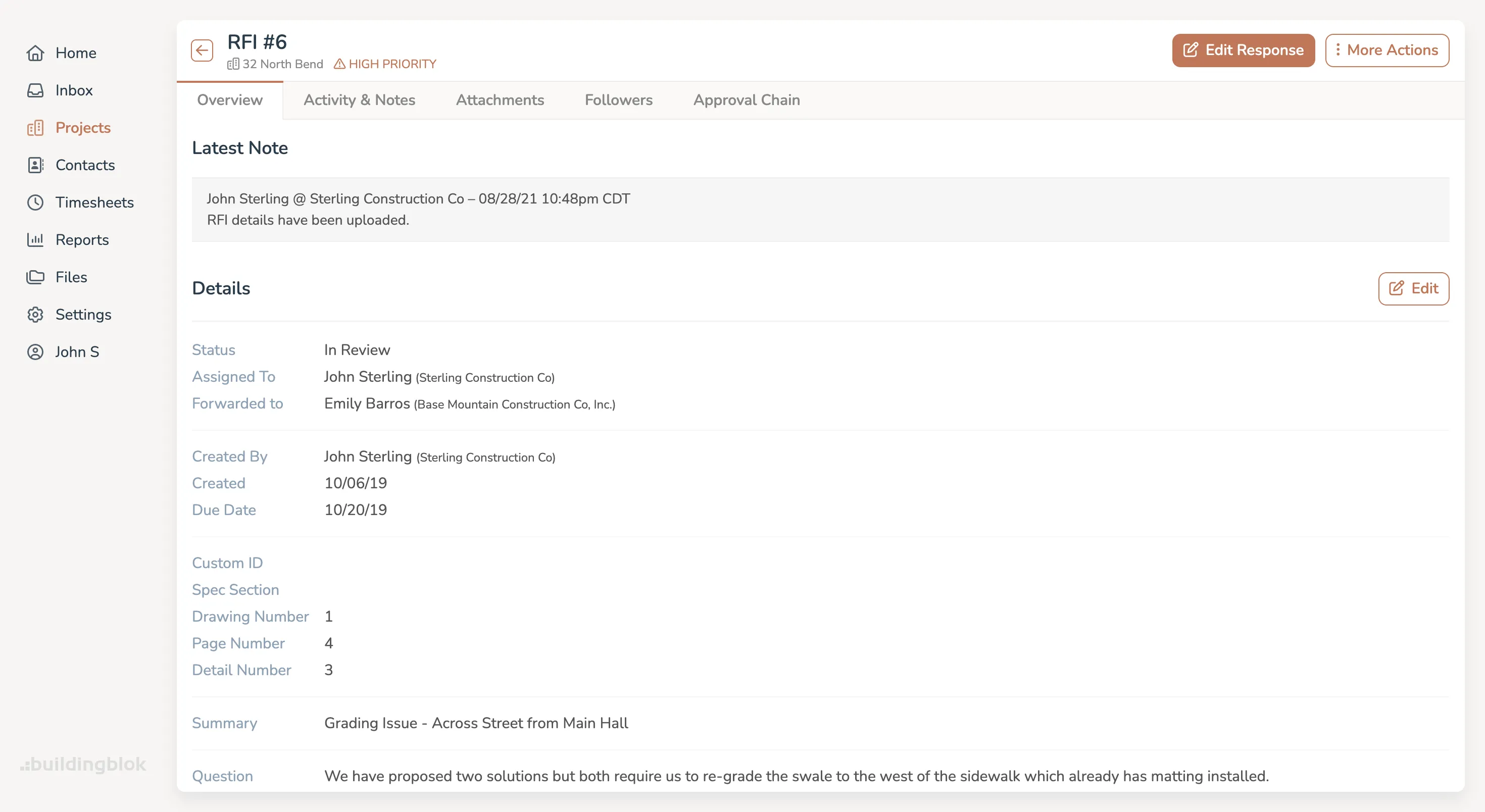 Construction RFIs Software Web