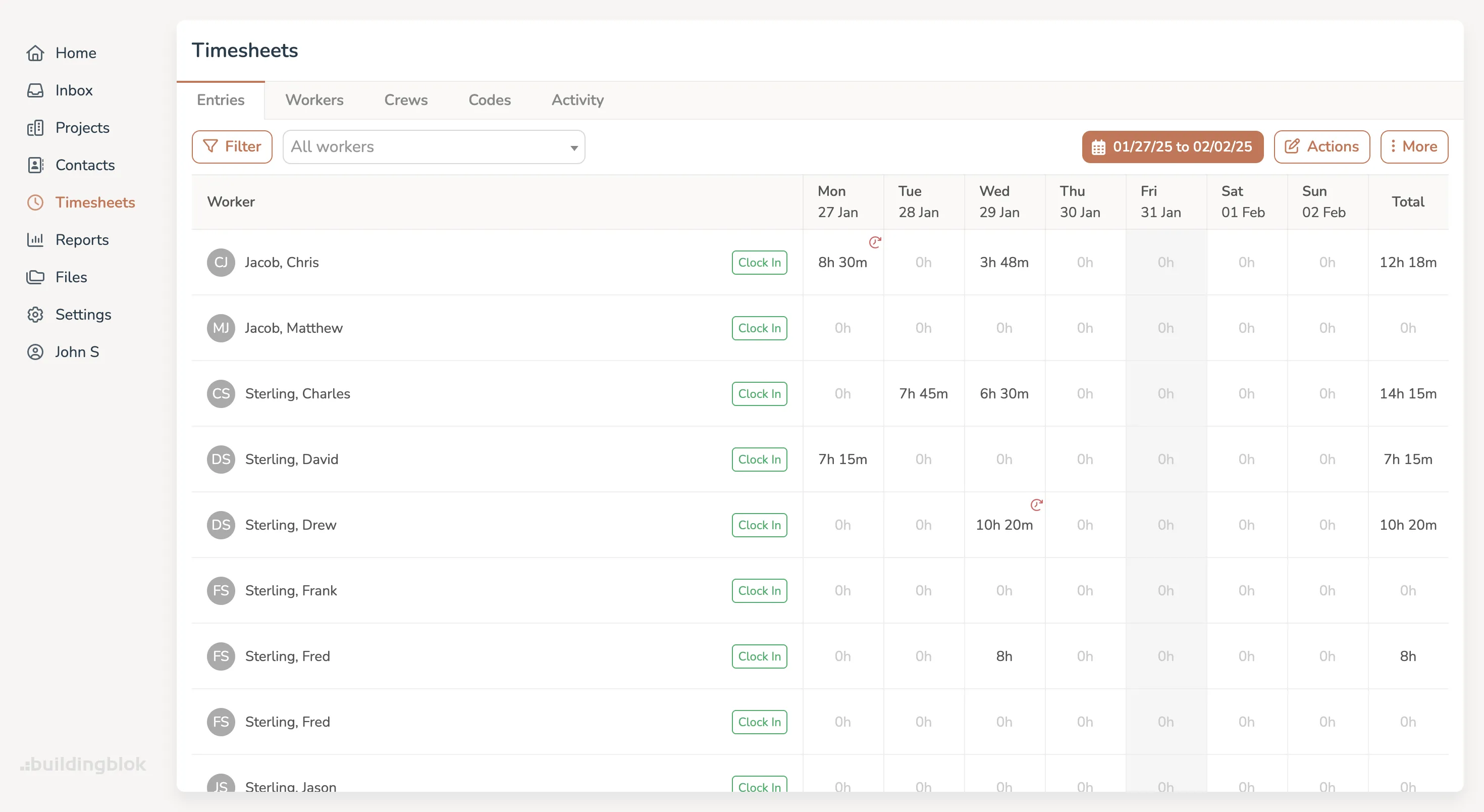 Construction Project Summary Software Web